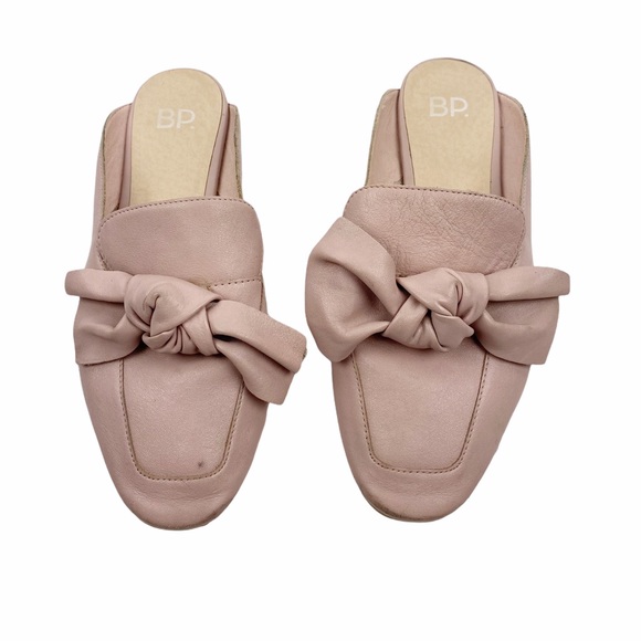 BP Nordstrom Dusty Pink Maddy Bow Mule Slip On Loafers 6 - Picture 7 of 9
